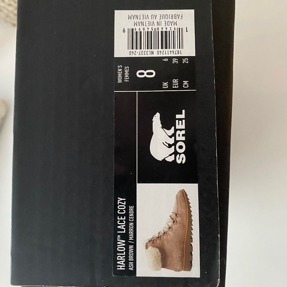 Sorel Harlow LACE COZY Boots in Ash Brown- New - Picture 8 of 10